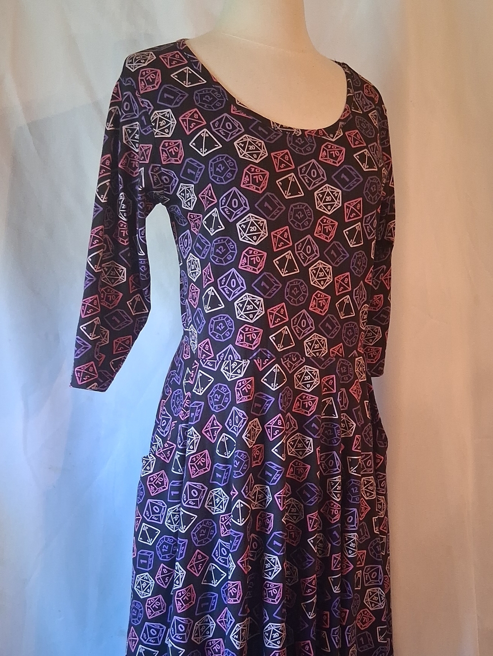 Svaha USA all-over Gaming-Die-print cotton-knit dress-sz M